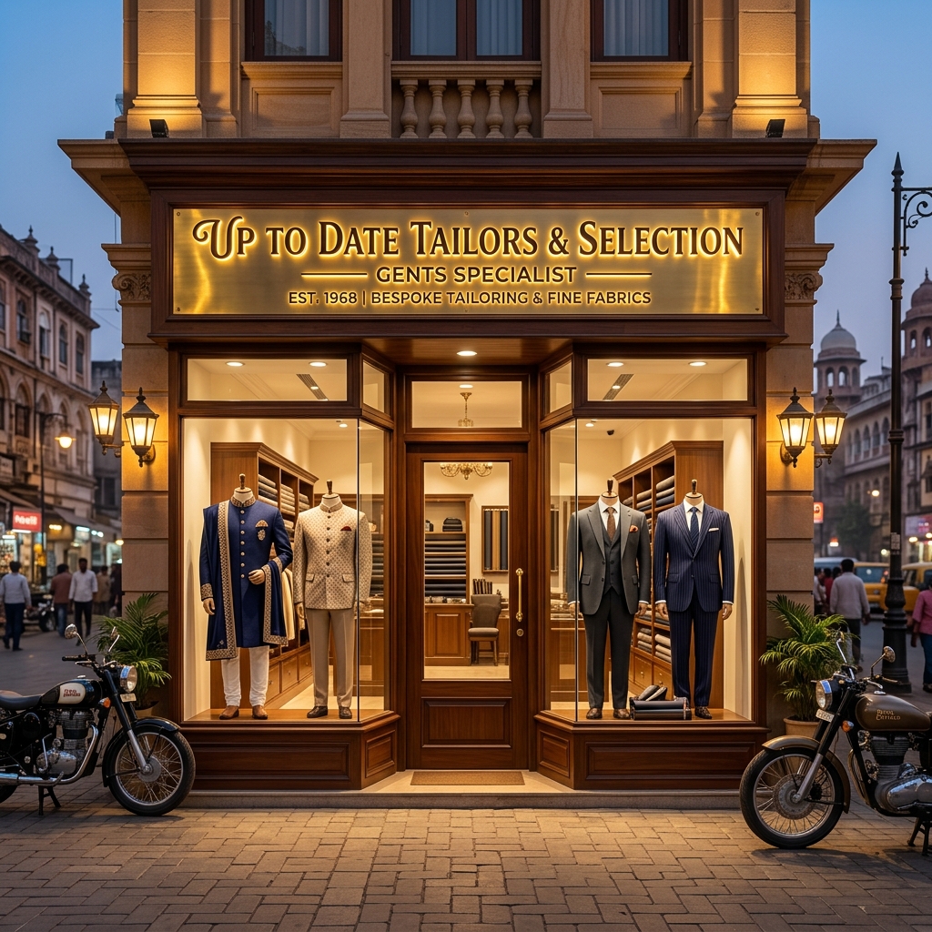 Up To Date Tailors & Selection Storefront Rajkot